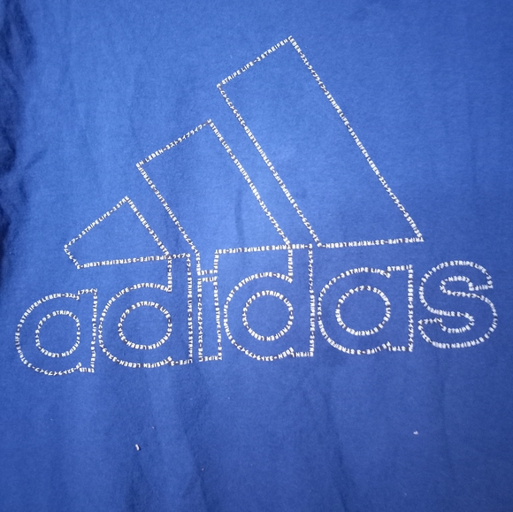 Unisex Adidas Three Stripe Life T-Shirt. - Picture 2 of 3